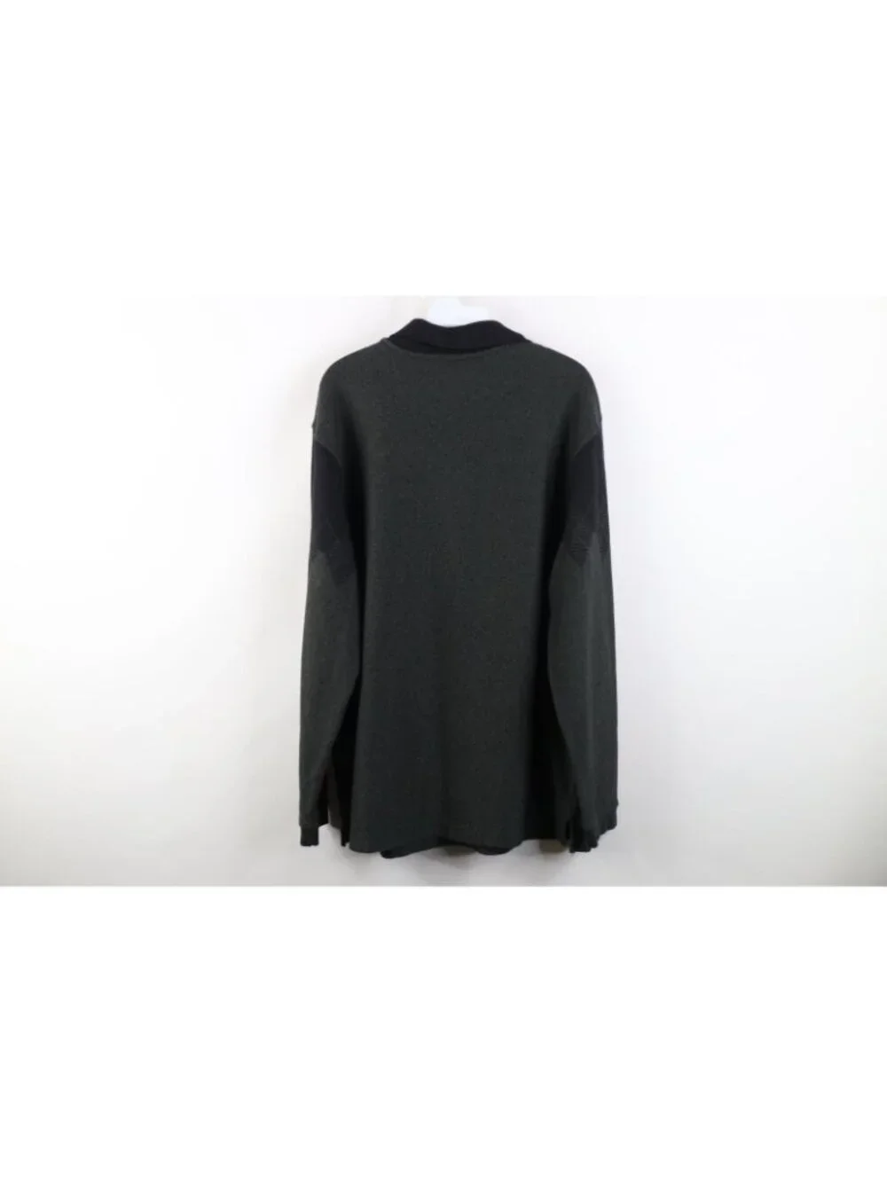 Vtg 90s Streetwear Mens XL Faded Argyle Diamond Knit Long Sleeve Golf Polo Shirt